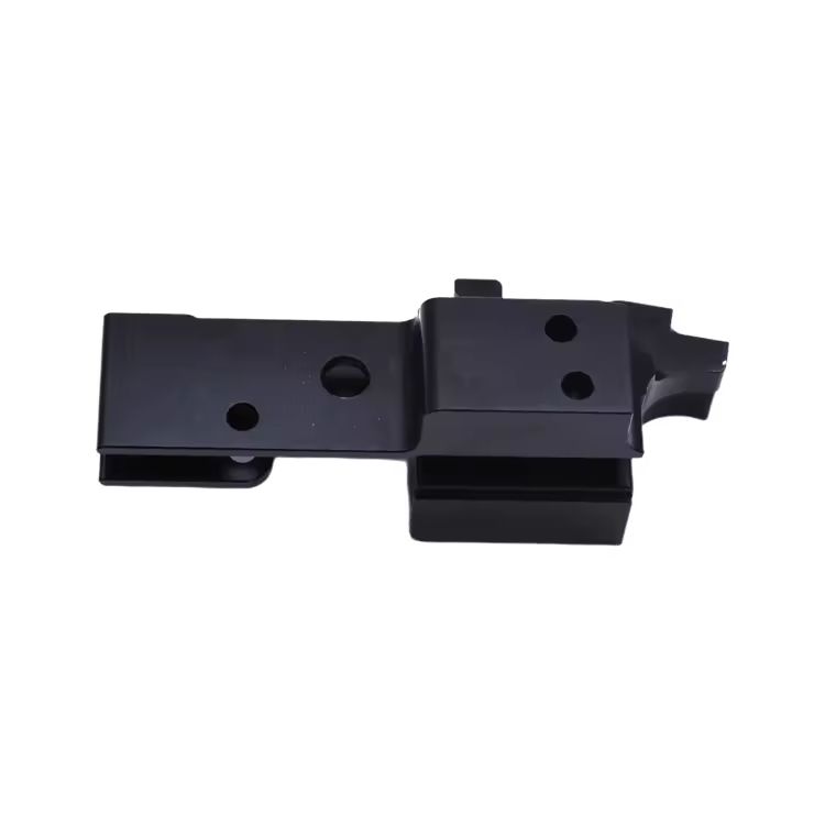 Black Anodized Finish CNC Milled Aluminum Support Brackets for Precision Equipment