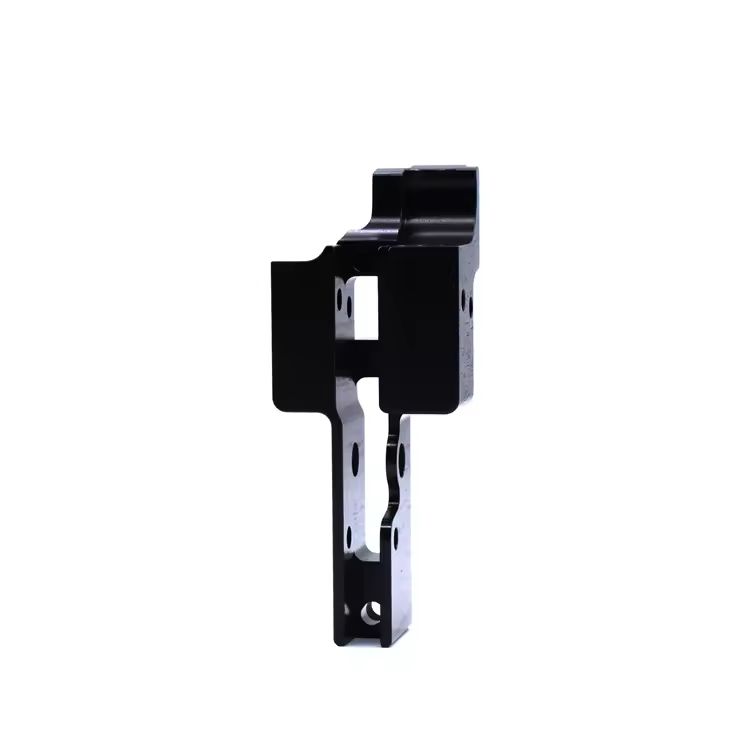 Black Anodized Finish CNC Milled Aluminum Support Brackets for Precision Equipment