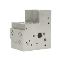 Precision CNC Milled Aluminum Valve Manifold Block Custom 6061 Anodized Aluminum Parts CNC Machining Parts