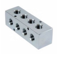 Customize CNC Machining Service hydraulic Adapter Connector BSPP Brass Manifold Block