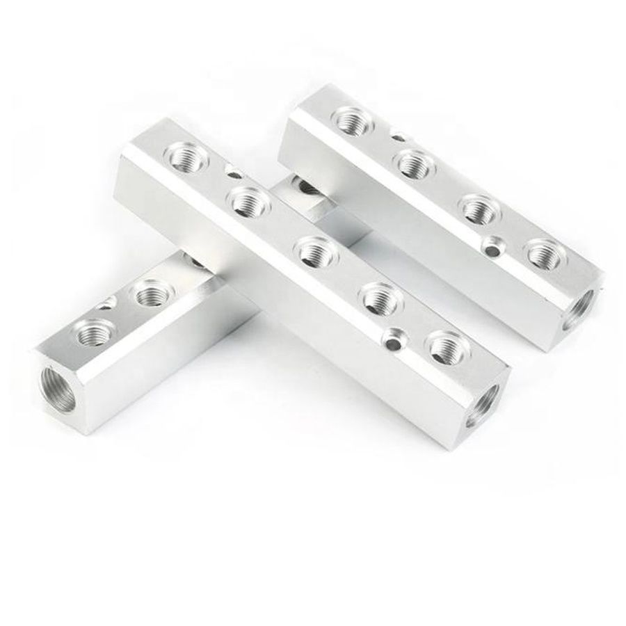 Customize CNC Machining Service hydraulic Adapter Connector BSPP Brass Manifold Block