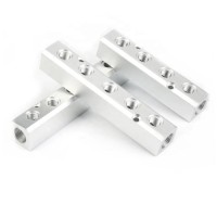 Customize CNC Machining Service hydraulic Adapter Connector BSPP Brass Manifold Block