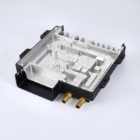 Customized Aluminum Water Liquid Cooling Radiator Cold Plate CNC Machined Epoxy Bonded Copper Tube Profiled Radiator