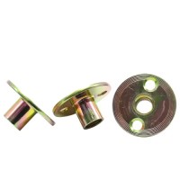 M10 Furniture Hardware Carbon Steel 2-Hole T-Flange Internal Thread Round Bottom Insert Nut