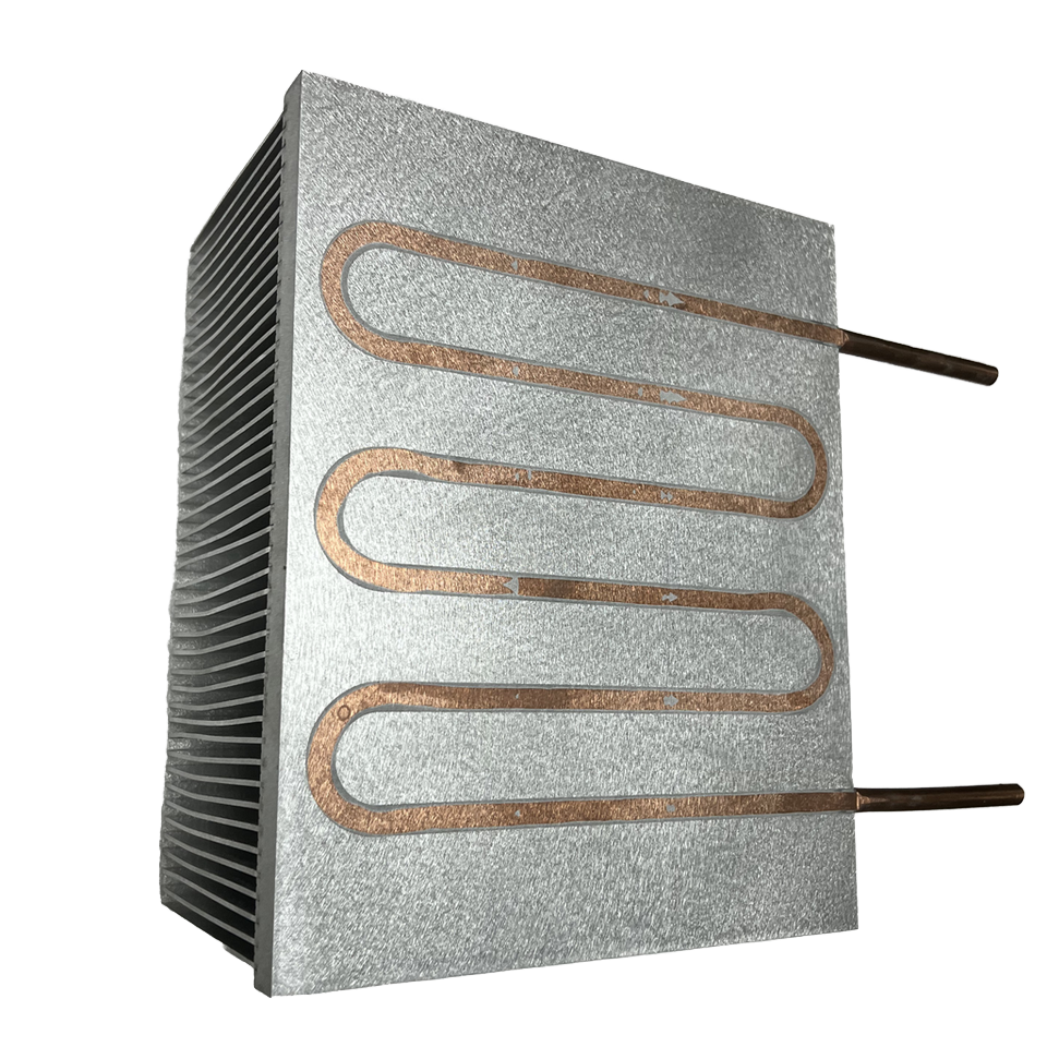 Industrial Brazing Copper Tube Aluminum Profile Water Cooled Heat Sink Liquid Cooled Aluminum Plate Radiator with CNC Machining