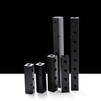 Cnc Aluminum Machining Parts Air Compressor Manifold, Aluminum Air Hose Inline Manifold Block Splitter