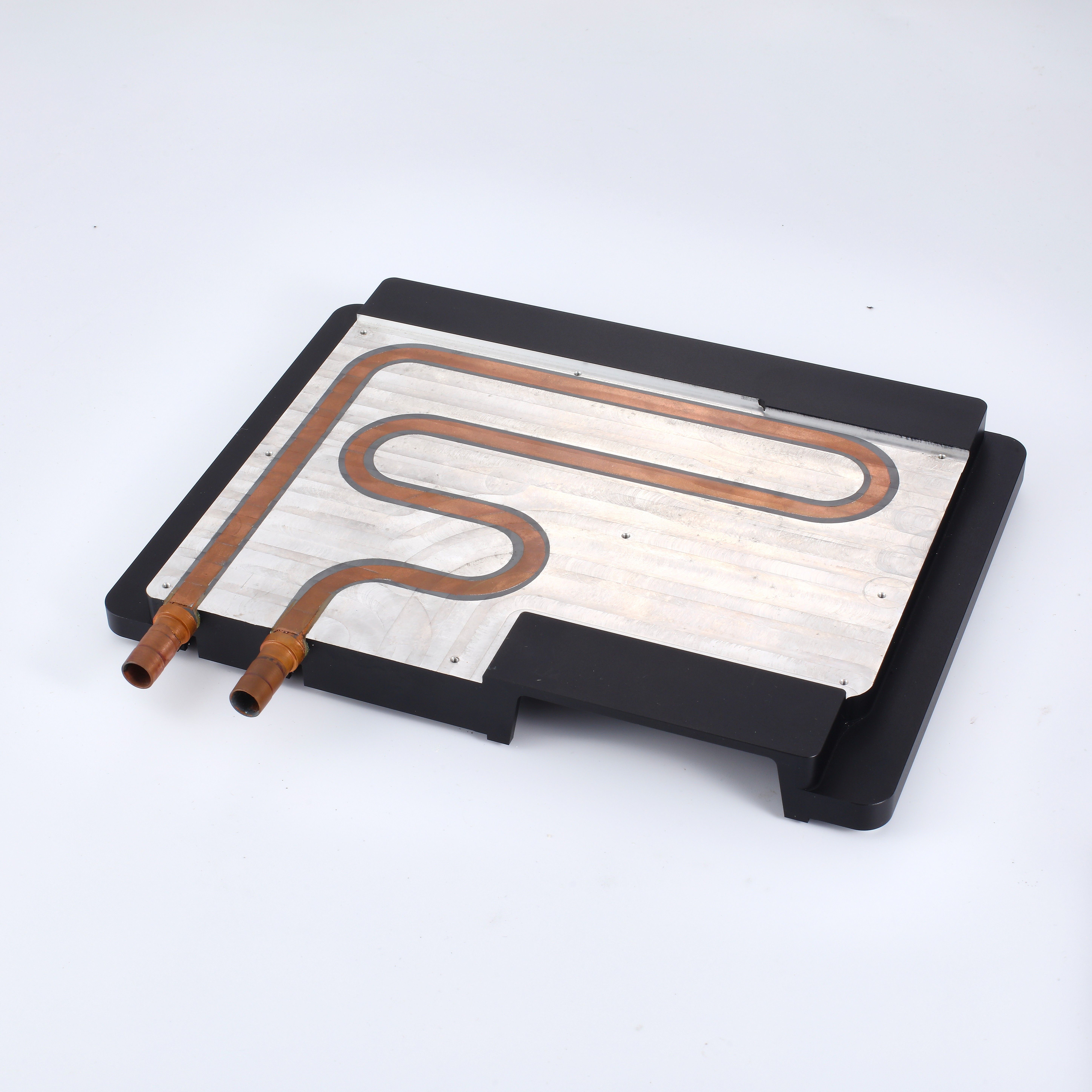 Customized Aluminum Water Liquid Cooling Radiator Cold Plate CNC Machined Epoxy Bonded Copper Tube Profiled Radiator
