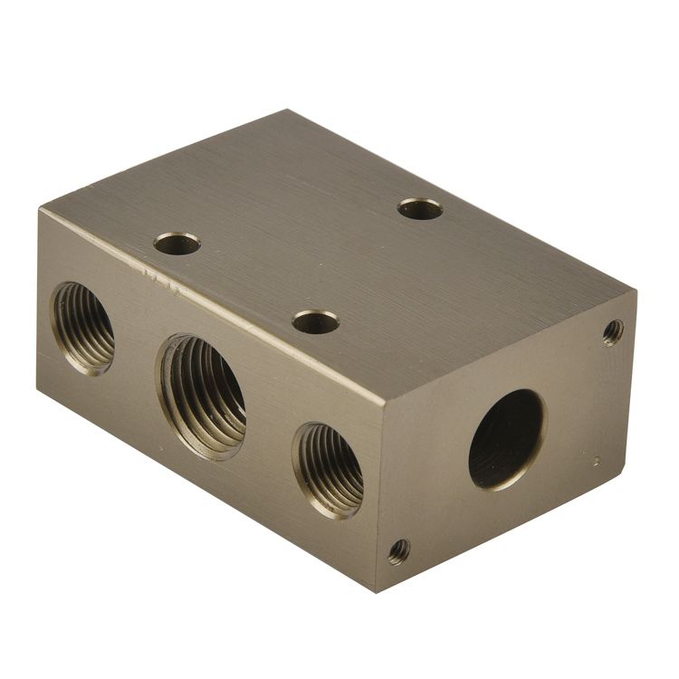 High Quality Customized  CNC Machining Manifold Block Metal Steel Drilling Rapid Prototyping Broaching