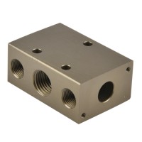 High Quality Customized  CNC Machining Manifold Block Metal Steel Drilling Rapid Prototyping Broaching