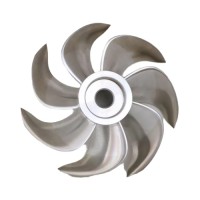 Turbine à Aubes en Acier Inoxydable Moulé de Précision - Pièces d'Hélice Marine Usinage CNC, Motifs Carrés Personnalisés