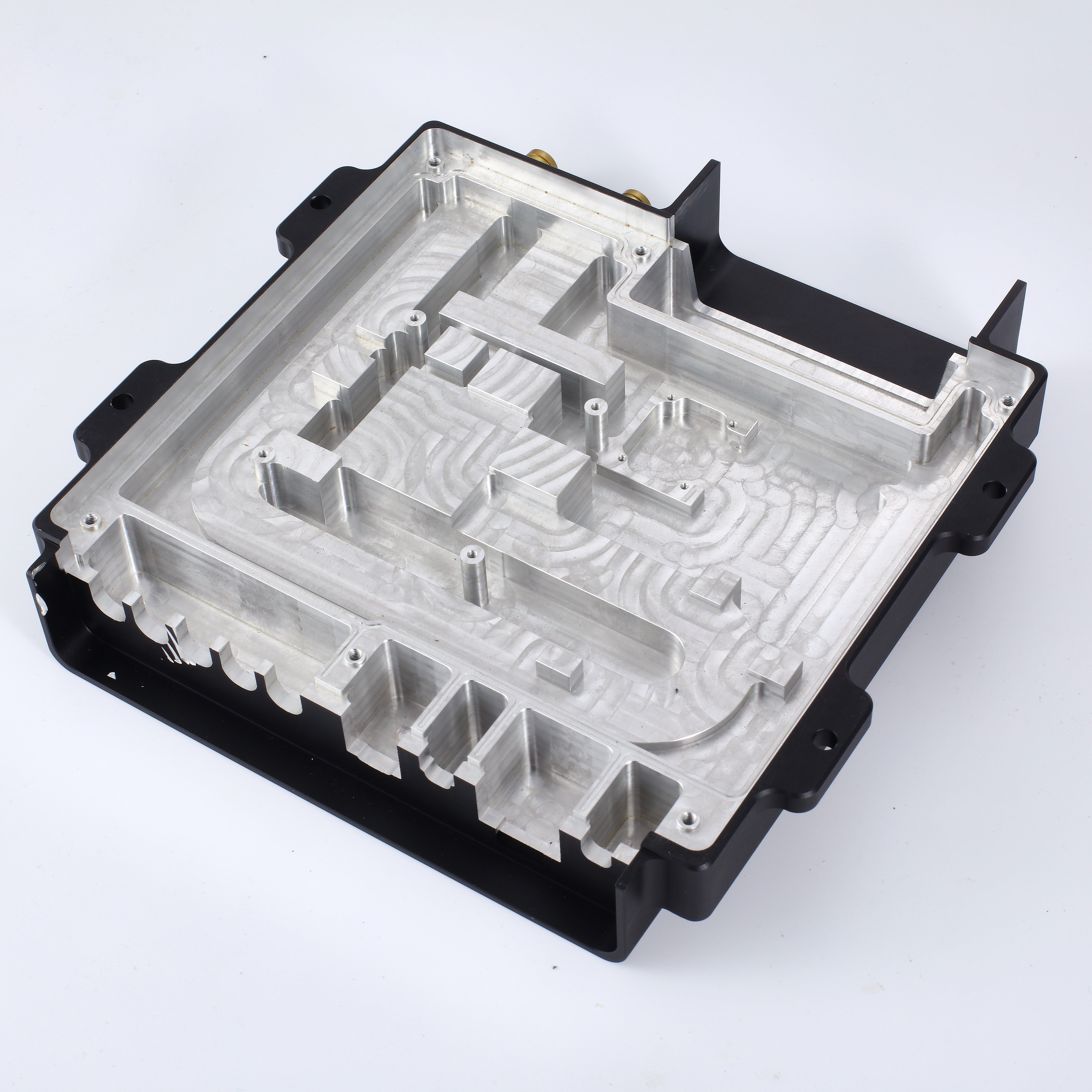 Customized Aluminum Water Liquid Cooling Radiator Cold Plate CNC Machined Copper Tube with Epoxy Bonded Radiator Profile