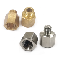 Factory Custom CNC Metal Adapter Brass Stainless Steel Tube Fitting Extension Screw Milling Sealing Head Adapter Service