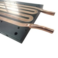 Custom Copper Heat Pipe CNC Machined Aluminum Plates Water Blocks and Liquid Cooling Cold Plate Broaching Type