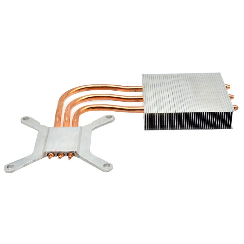 Custom Copper Cnc Tube Radiator Heat Pipe Aluminum Heatsink with Heatpipeheat Sink Cnc  Aluminum Cnc Milling Machine