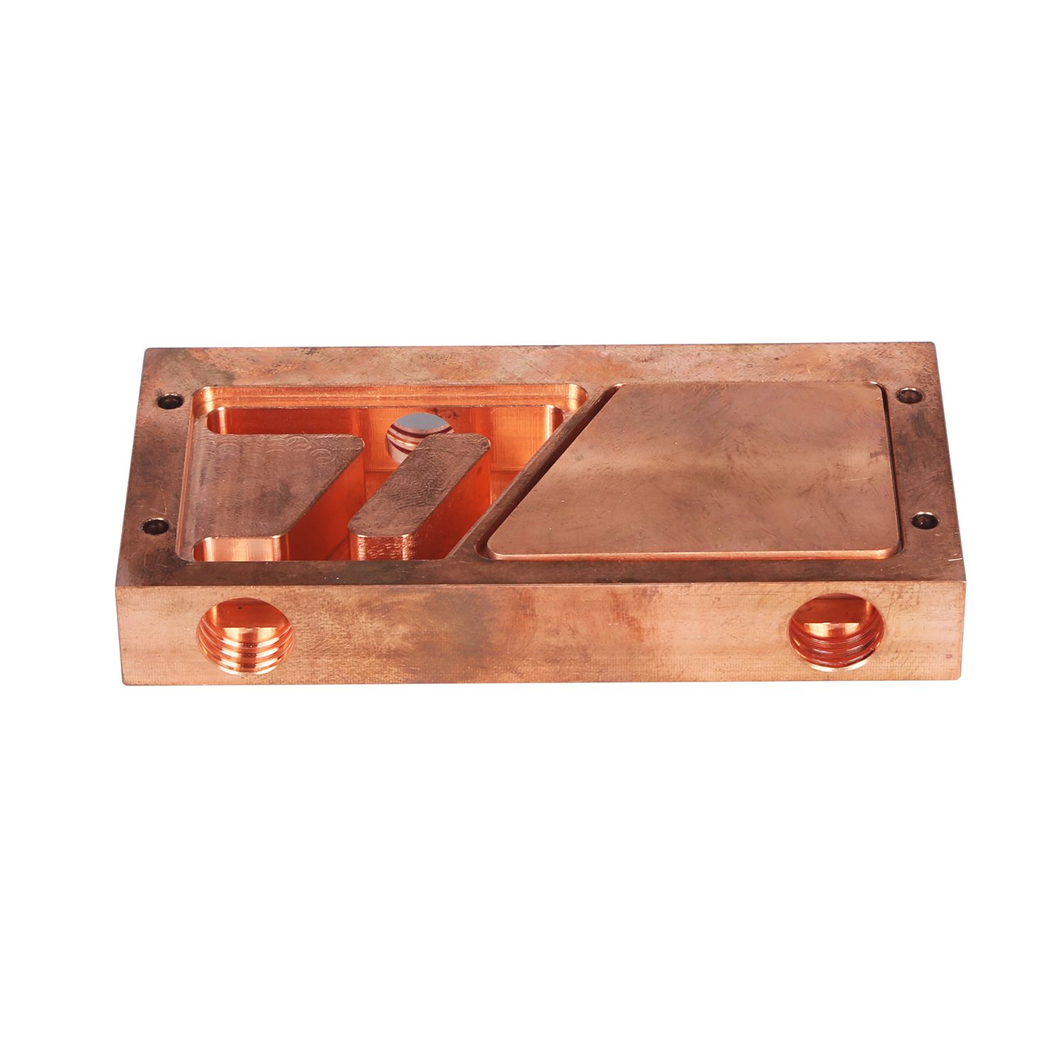 CNC Machining  Stainless Steel Chiller Parts Heat Sink Thermal Copper Plate OEM Custom Milling Red Copper Cooled