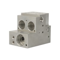 Precision CNC Milled Aluminum Valve Manifold Block Custom 6061 Anodized Aluminum Parts CNC Machining Parts