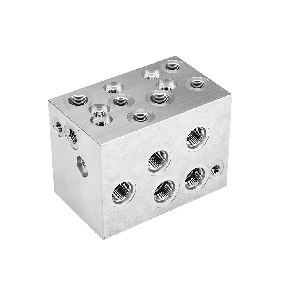 Bloc Hydraulique Sur Mesure 35-220L/min - Aluminium/Fonte GS EN 1563 pour Engins de Chantier