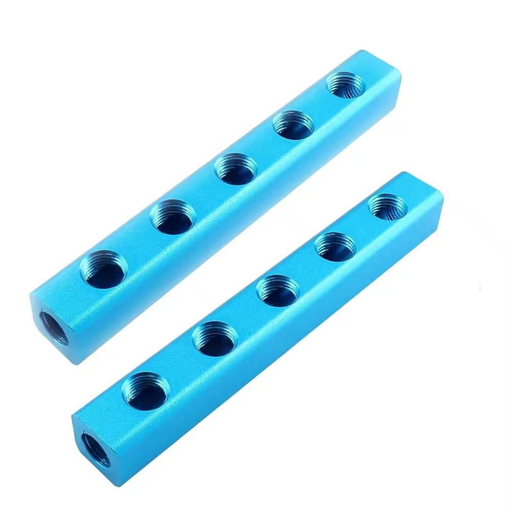 Bloc Manifold 4 Voies Aluminium CNC Personnalisé