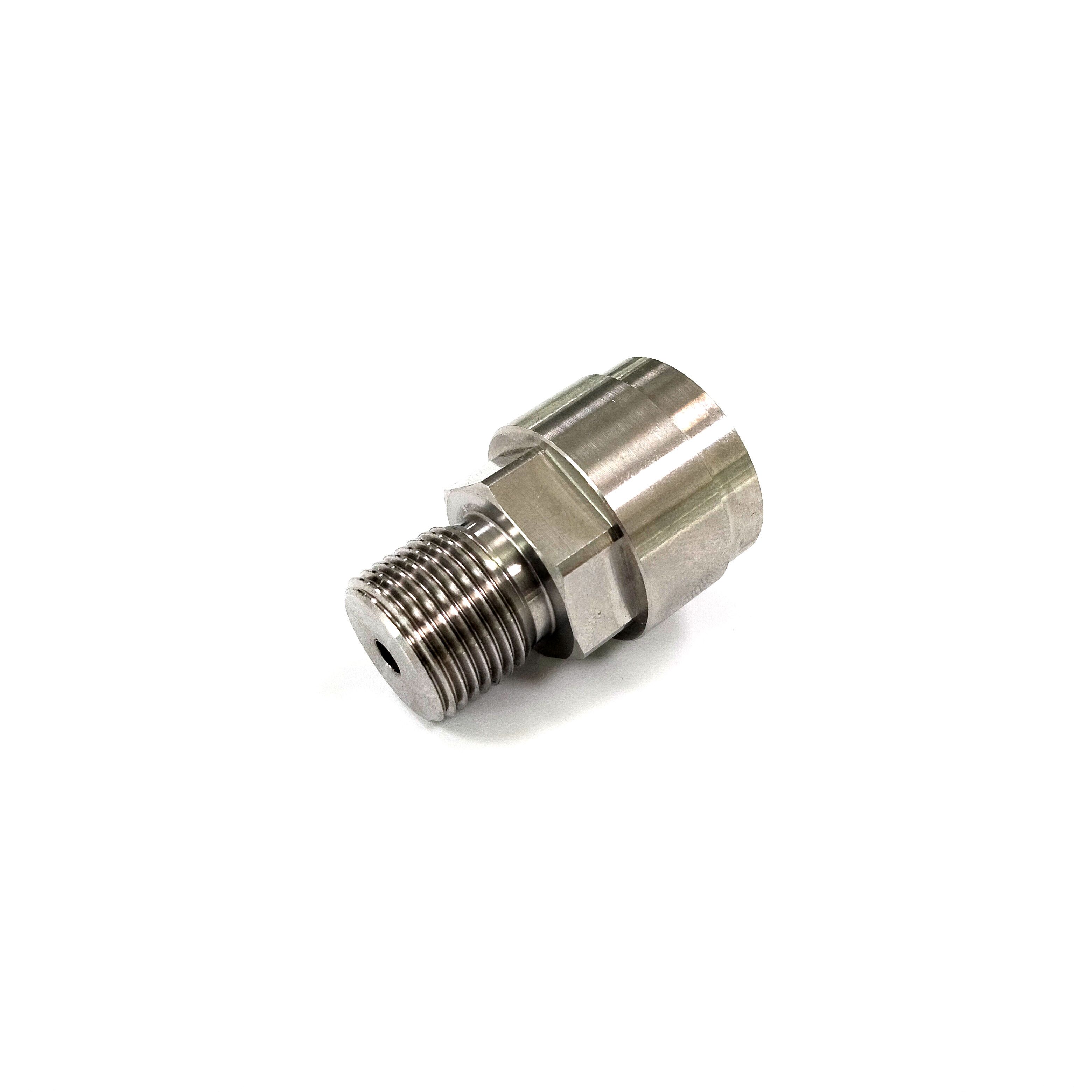 Stainless steel joint nozzle high precision automatic lathe CNC custom factory machined parts pipe adapter connector