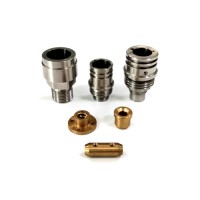 Stainless steel joint nozzle high precision automatic lathe CNC custom factory machined parts pipe adapter connector