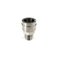 Stainless steel joint nozzle high precision automatic lathe CNC custom factory machined parts pipe adapter connector